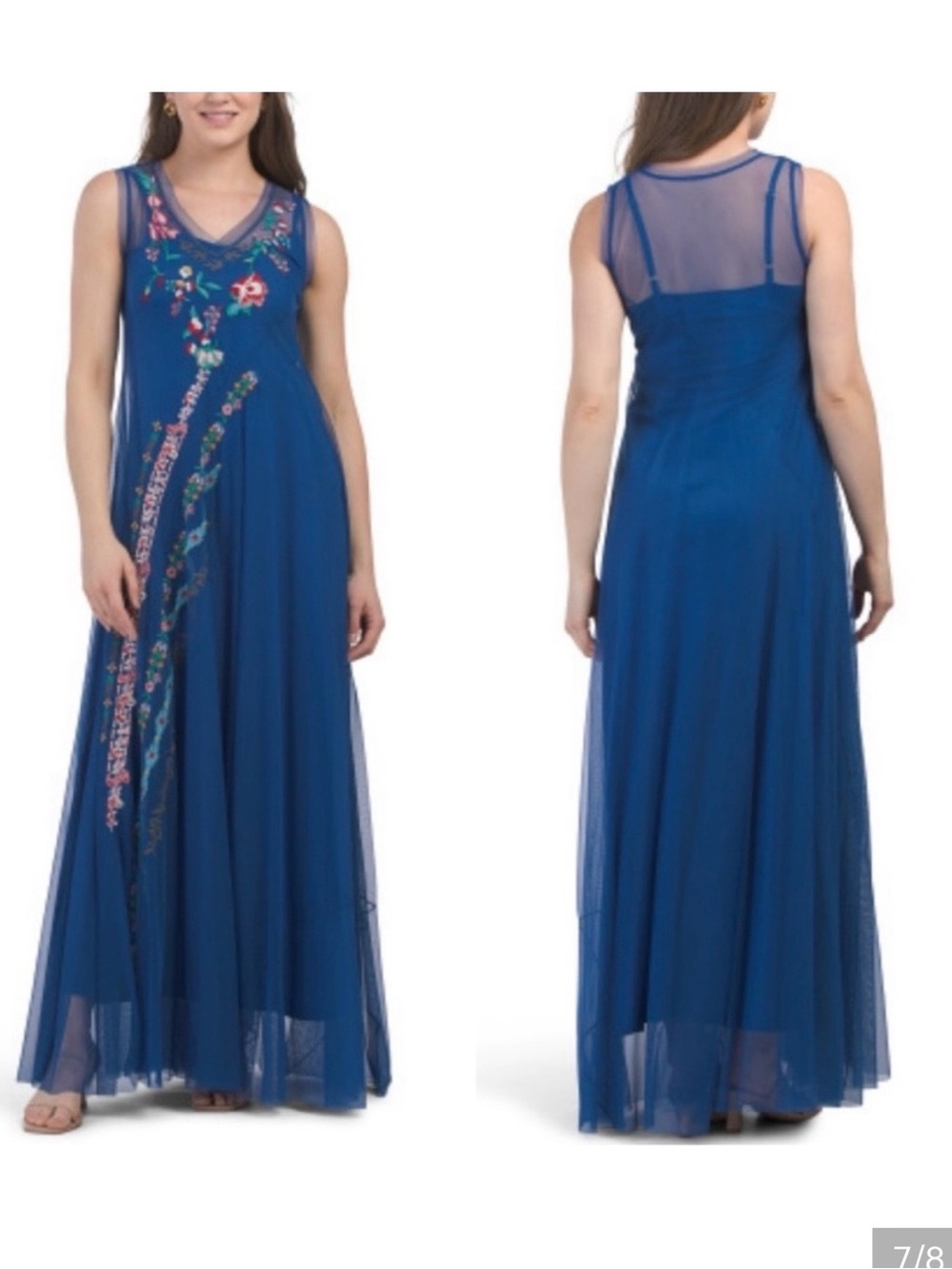 Johnny Was MAZZY Bias embroidered maxi dress